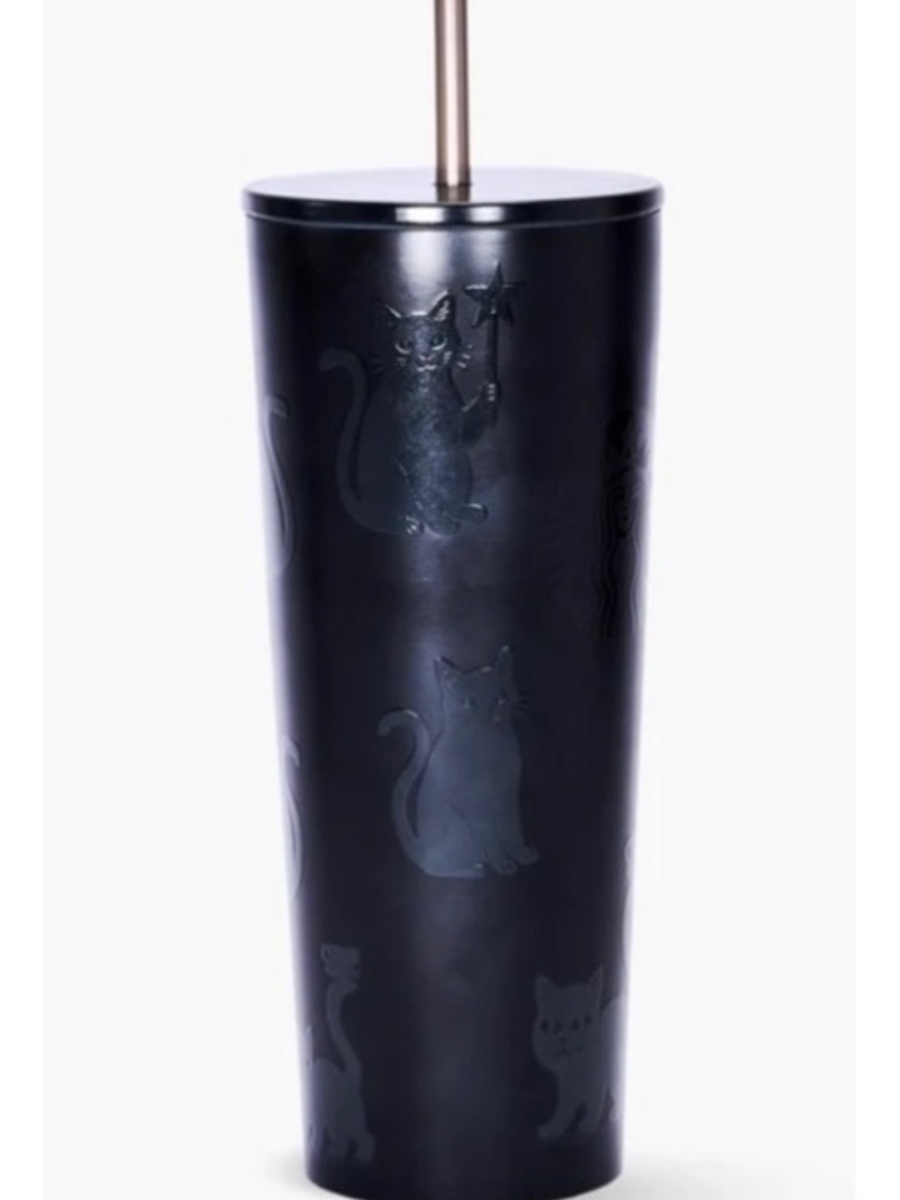 Starbucks Halloween 2026 BLACK CAT Cold Cup Tumbler w/straw